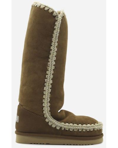 Mou Eskimo 40 Boots With Contrast Stitching - Green