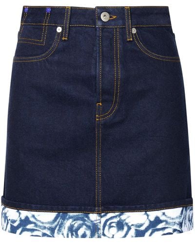Burberry Cotton Miniskirt - Blue