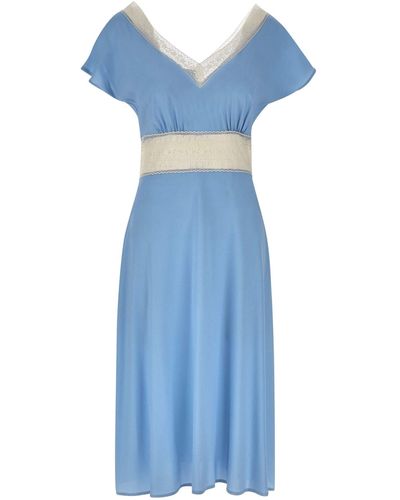P.A.R.O.S.H. Sesamo Silk Dress - Blue