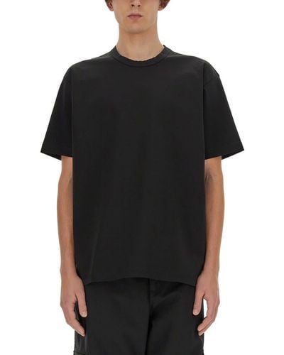 Junya Watanabe Cotton Blend T-Shirt - Black