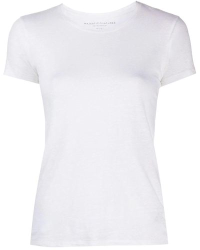 Majestic Filatures Short Sleeve Round Neck T-Shirt - White