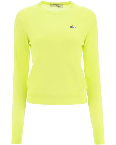 Vivienne Westwood Orb Embroidery Jumper - Yellow