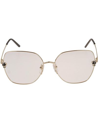 Cartier Rimless Square Sunglasses - Natural
