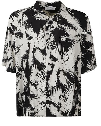 Laneus Palm Shirt - Black