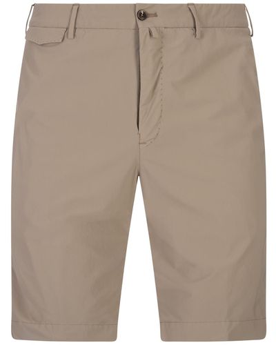 PT Torino Dark Stretch Cotton Shorts - Grey