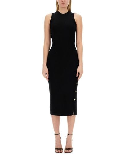 Moschino Buttoned Dress - Black
