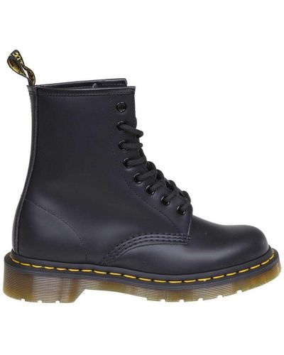 Dr. Martens 1460 Round Toe Ankle Boots - Blue