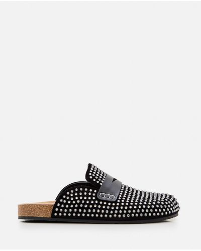 JW Anderson Suede Crystal Loafer - White