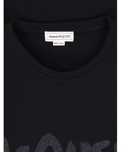 Alexander McQueen Graffiti T-Shirt - Black