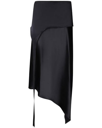 Ssheena Midi Asymmetric Skirt - Black