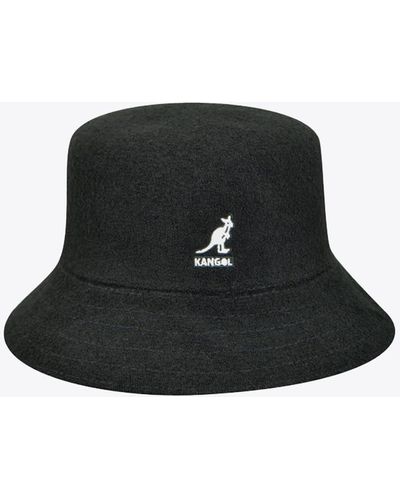 Kangol Bermuda Bucket Black Towel Bucket Hat