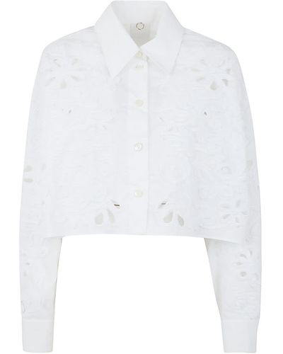 Mantu Cropped Shirt - White