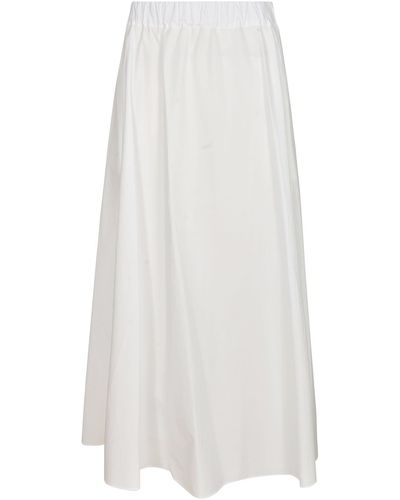 P.A.R.O.S.H. Straight Loose Fit Skirt - White