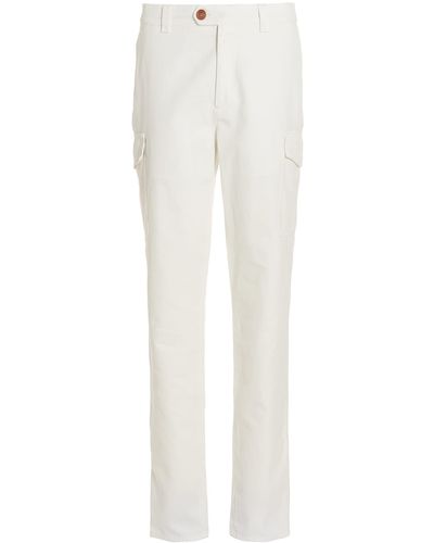 Brunello Cucinelli Cargo Trousers - White