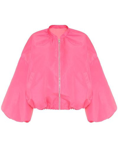 MSGM Nylon Bomber Jacket - Pink