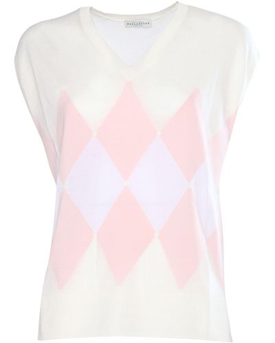 Ballantyne Knitted Vest - Pink