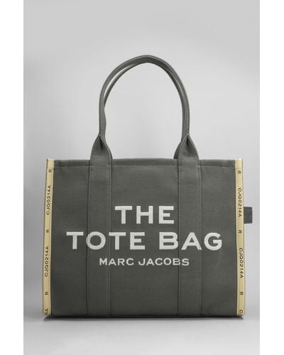 Marc Jacobs Traveler Tote In Green Cotton - Gray