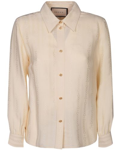 Gucci Silk Ivory Shirt - Natural