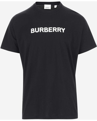 Burberry Cotton T-Shirt With Logo - Black