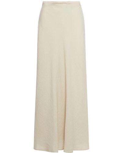 120% Lino Long Skirt - White