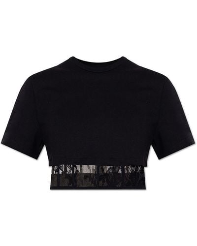 Alexander McQueen Two-layered Corset T-shirt - Black
