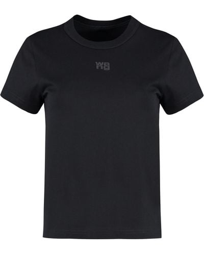 Alexander Wang Logo Cotton T-shirt - Black
