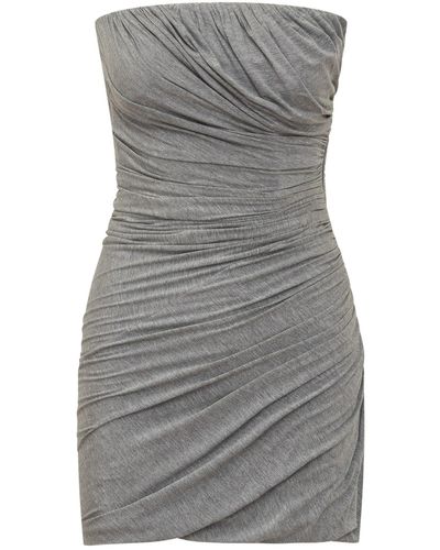 The Attico Mini Jersey Dress - Gray