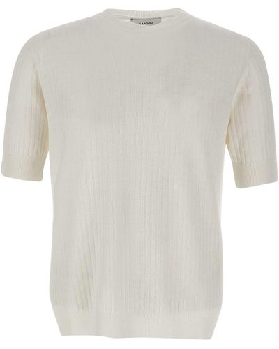 Lardini Linen And Cotton T-Shirt - White