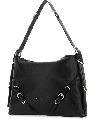 Givenchy Leather Medium Voyou Shoulder Bag - Black