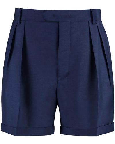 Bally Virgin Wool And Mohair Bermuda-shorts - Blue