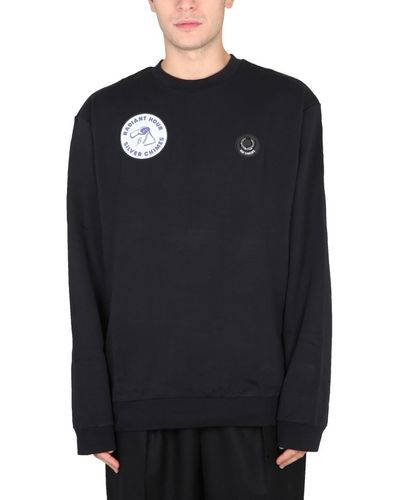 Fred Perry Sweatshirt With Patch - Blue