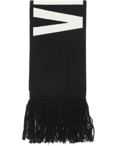 Vetements Double Logo Scarf - Black