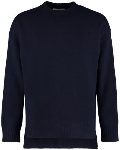 Jil Sander Long Sleeve Crew-Neck Sweater - Blue