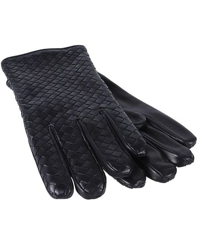 Bottega Veneta Weaved Gloves - Blue