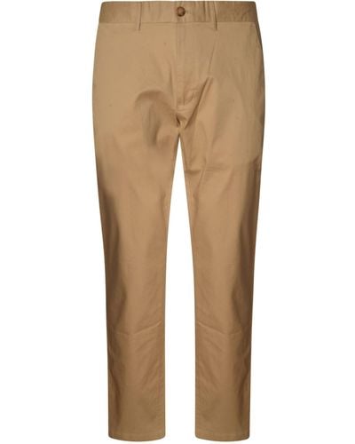 Michael Kors Regular Plain Cropped Pants - Natural