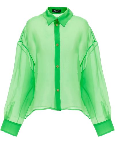 A.W.A.K.E. MODE Organdy 80S Shirt - Green