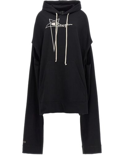 Rick Owens Champion X Hooded Dress - Black