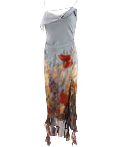 Acne Studios Sleeveless Dress With Dappled Print - White