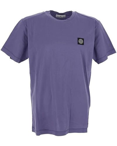 Stone Island Cotton T-shirt T-shirt - Purple