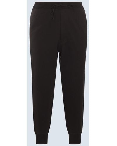Y-3 Black Cotton Track Trousers
