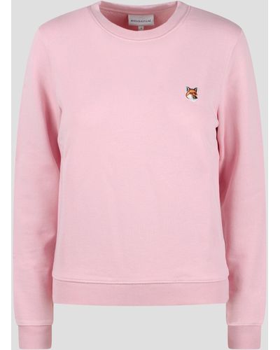 Maison Kitsuné Fox Head Patch Sweatshirt - Pink