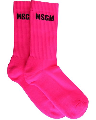 MSGM Socks With Micro Logo - Pink