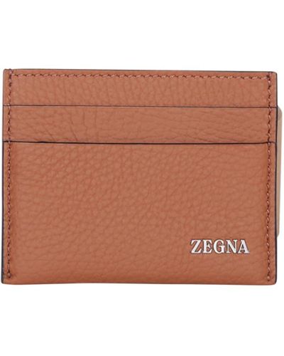 ZEGNA Logo Card Holder - White