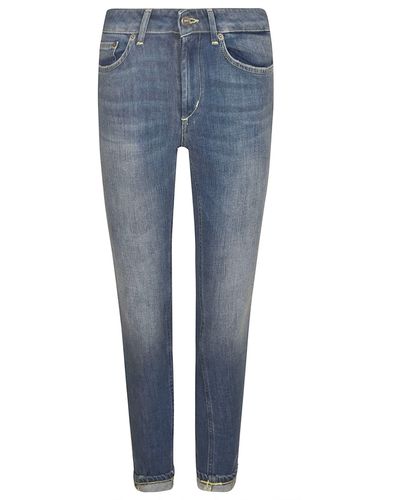 Dondup Skinny Fit Buttoned Jeans - Blue