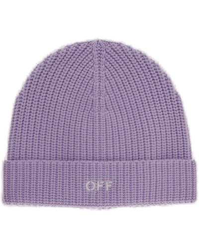 Off-White c/o Virgil Abloh Beanie Hat - Purple