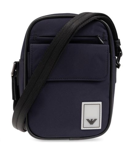 Emporio Armani Shoulder Bag With Logo, - Blue