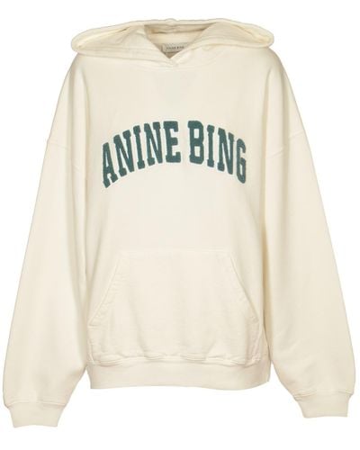Anine Bing Logo Print Hoodie - White