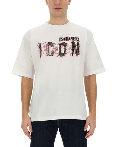 DSquared² T-Shirt With Print - White