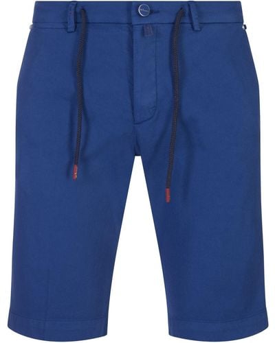 Kiton Cobalt Bermuda Shorts With Drawstring - Blue