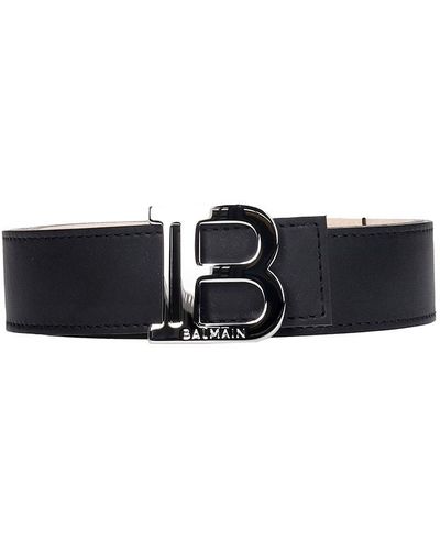 Balmain B-belt Belts In Black Leather